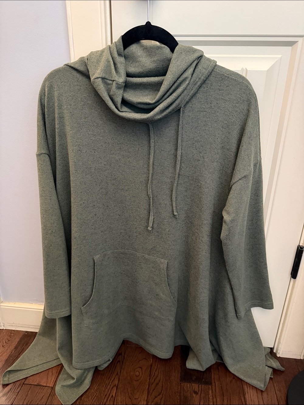 Funsport Relaxed Hooded Pullover Sweater - Sage Green